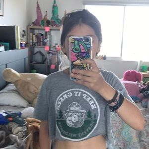 KEEP IT GREEN SMOKEY CROP TOP